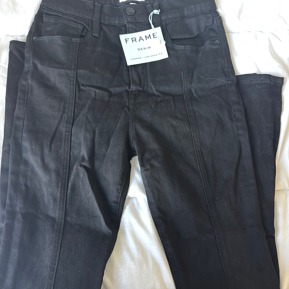 Nwt Frame Black Ali High Rise Skinny Jeans 28